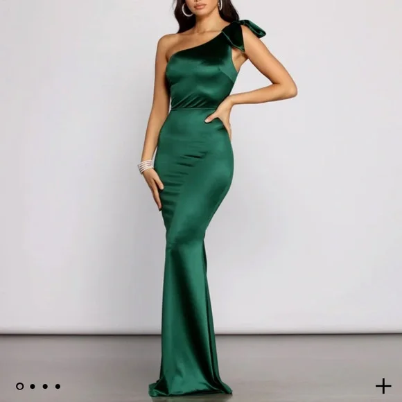 green emerald velvet dress The Lucetta Dress in Sage Windsor Brocade 18 / Sage Windsor Brocade main image 0
